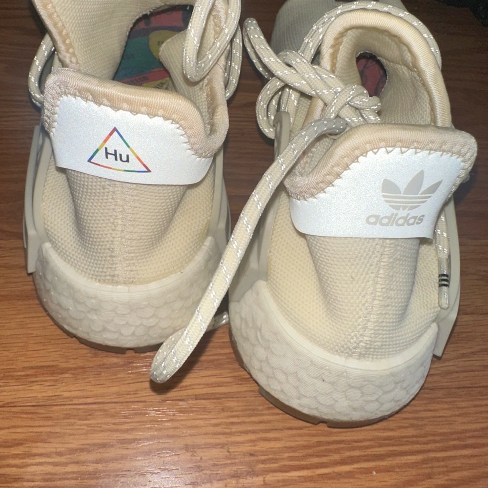 adidas human race Cream and Gray Sneakers - Picture 7 of 8